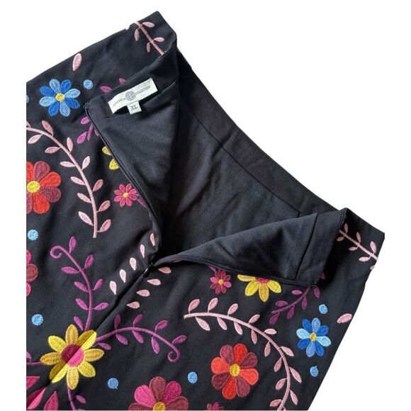 Herencia Collection MorelosState Catrina Embroidered Mini Skirt size XL Floral M - Picture 9 of 9